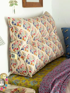 Headboard Wedge Pillow - Floral Diamonds