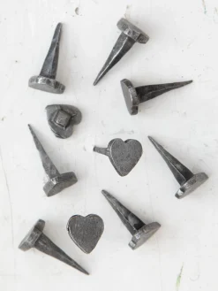 Heart Nails, Small - Set of 10