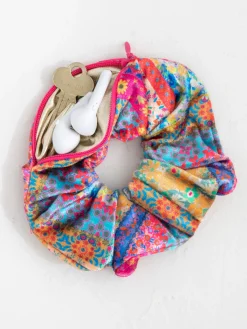 Hideaway Scrunchie - Folk Flower Patchwork