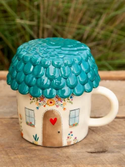 Lidded Mug - Cottage