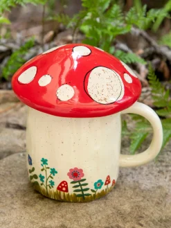 Lidded Mug - Mushroom