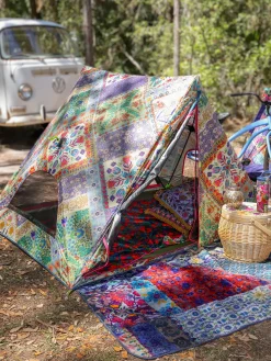 Live Happy Camping Tent - Let's Just Go A-Frame