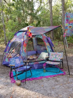 Live Happy Camping Tent - Good Vibes Patchwork
