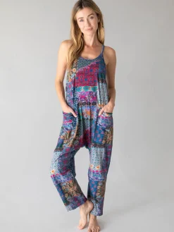 Lucy Jumpsuit - Blue Patchwork