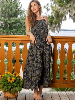 Maddie Maxi Dress - Navy Primrose
