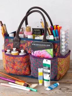 Mimi Utility Tote - Eggplant Floral
