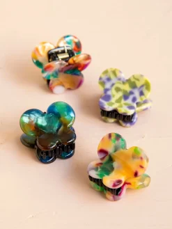 Mini Butterfly Hair Clips, Set of 4