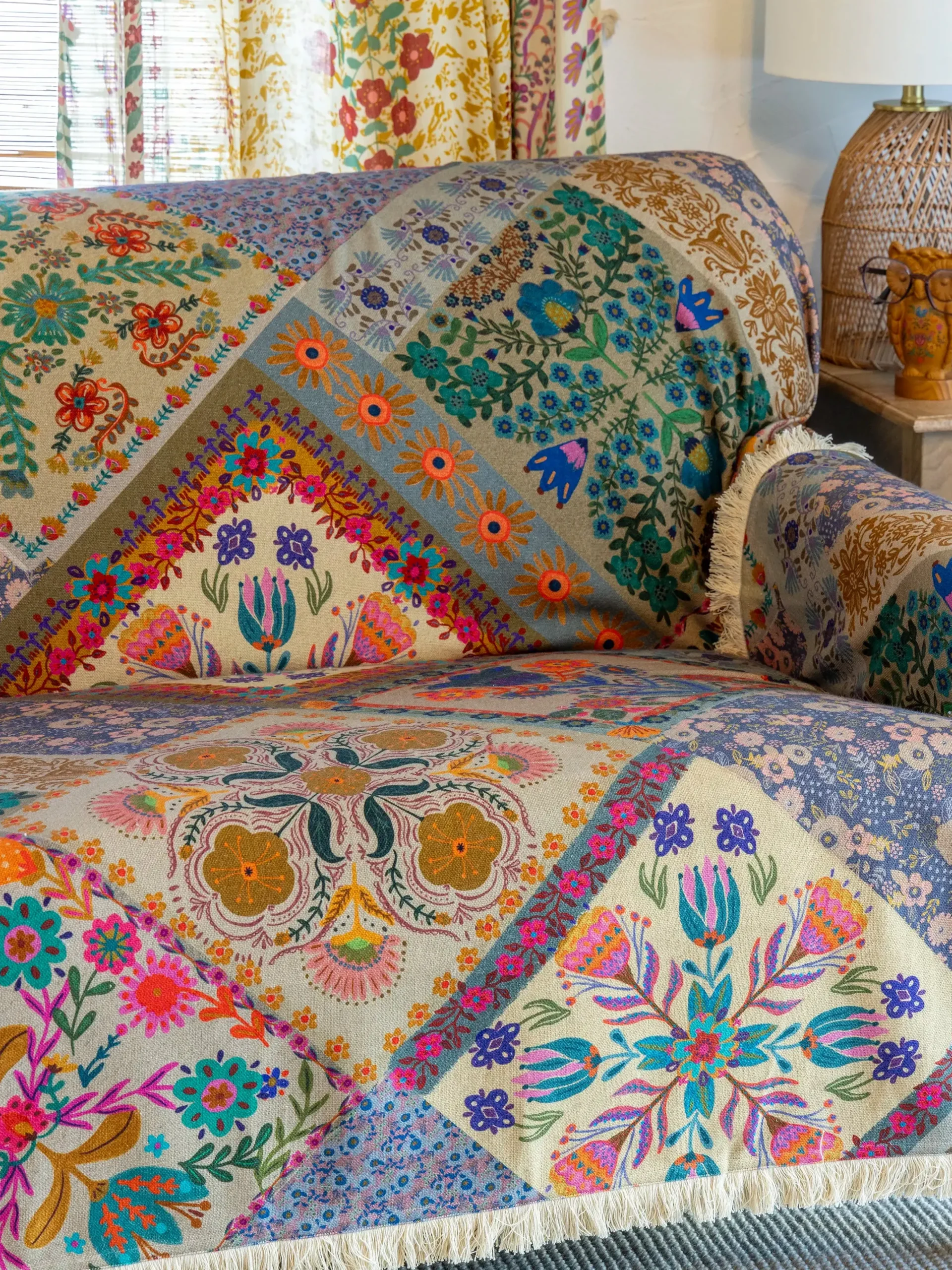 Mom's Favorite Sofa Cover - Heritage Folk Patchwork