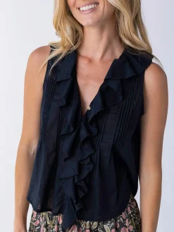 My Favorite Sleeveless Cotton Top - Black