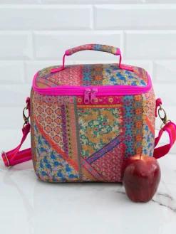 On The Go Lunch Tote - Folk Flower Patchwork
