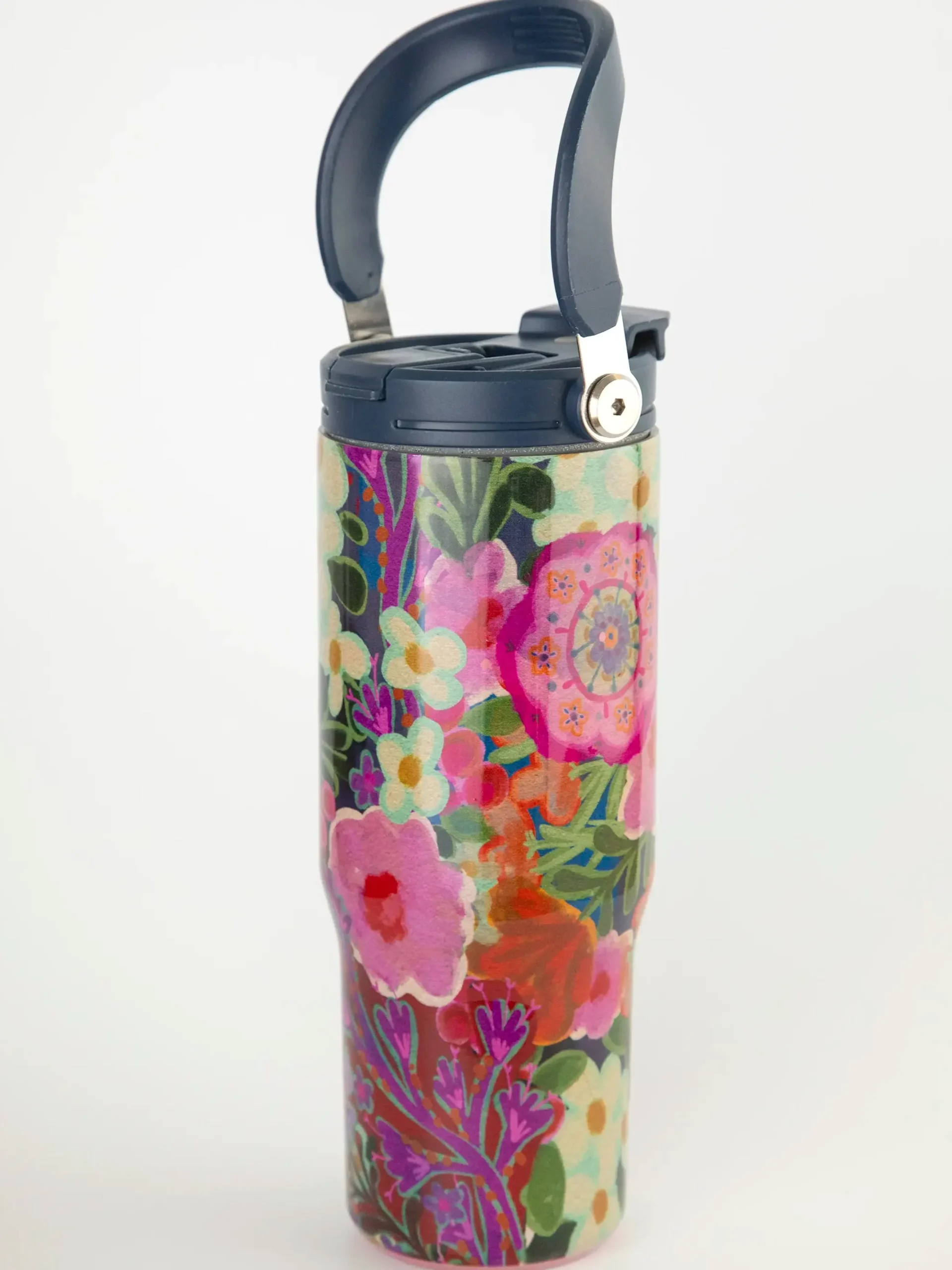 30oz Tumbler - Pink Painted Garden