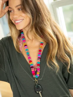 Pom Pom Lanyard - Multi