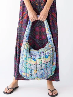 Puffy Fit-It-All Bag - Blue Watercolor Patchwork