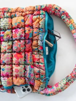 Puffy Fit-It-All Bag - Pink Floral Patchwork
