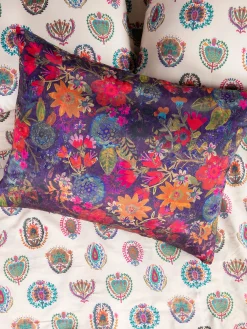 Satin Pillowcase - Dark Floral Garden