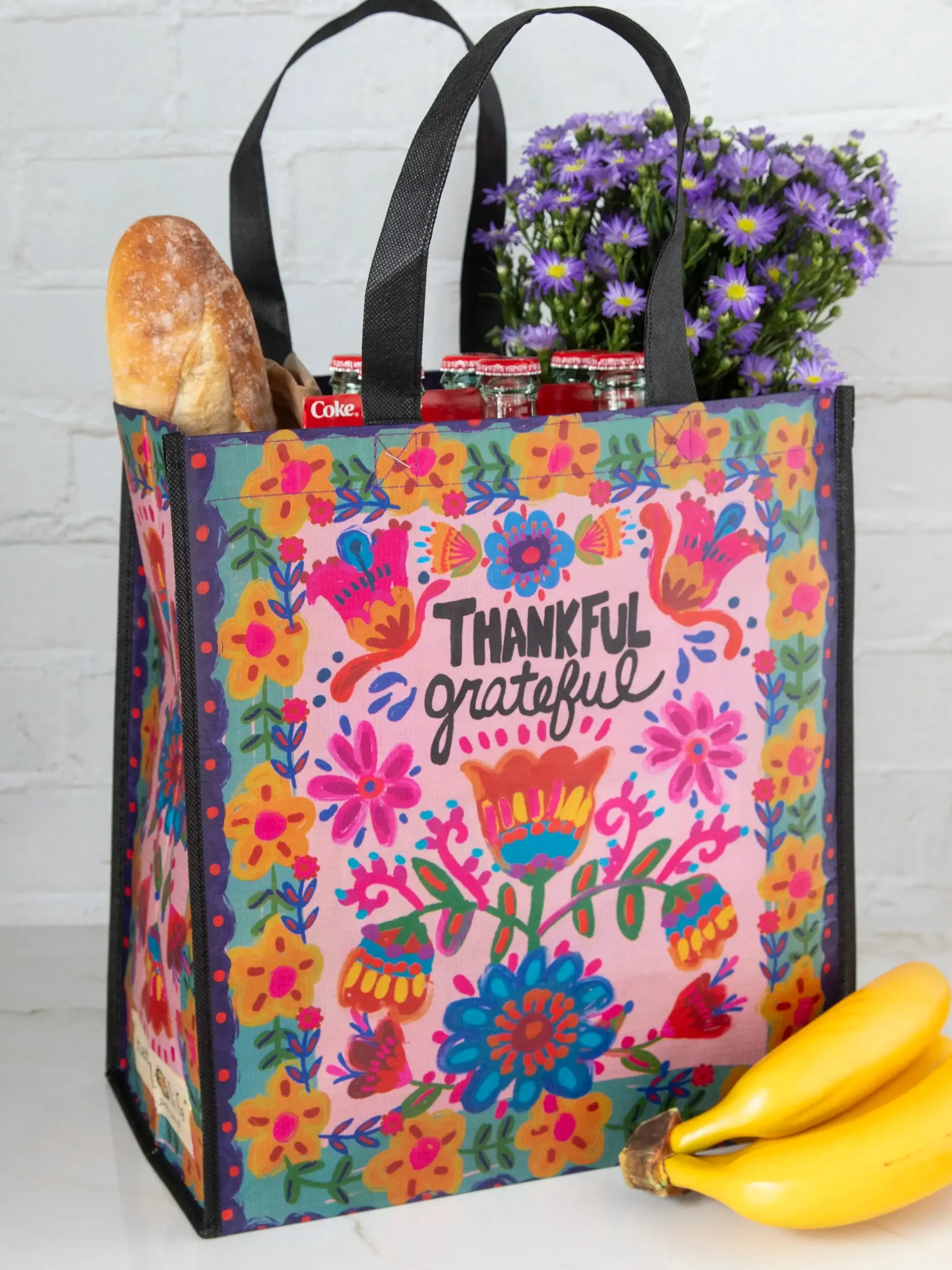 Set of 5 Grocery Bags - Thankful Grateful