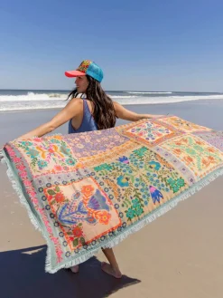 Shabana Beach Towel - Heritage Folk Patchwork