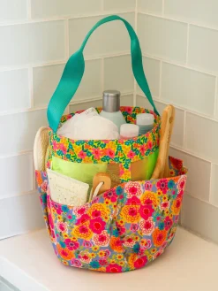 Shower Caddy - Retro Floral Garden