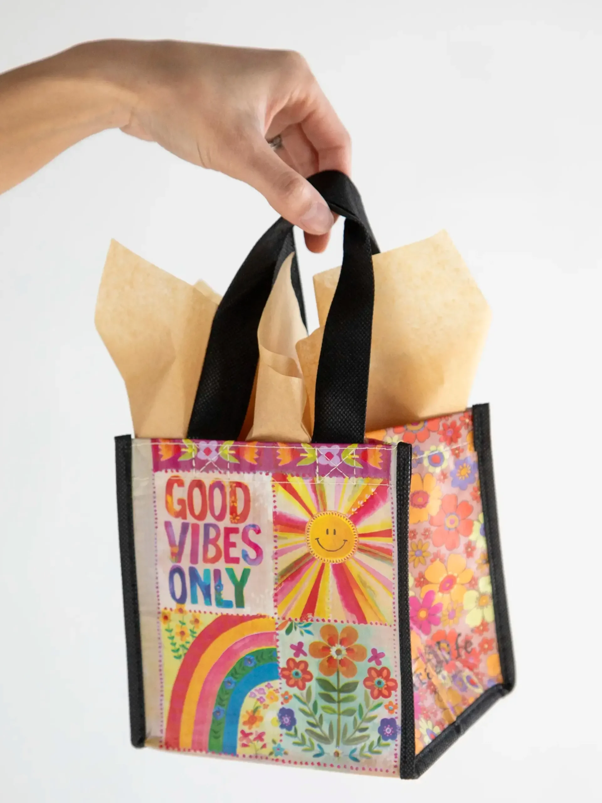 Small Happy Bag, Set of 3 - Cream Good Vibes Only