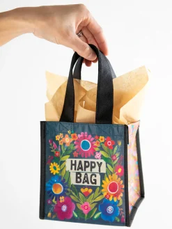 Small Happy Bag, Set of 3 - Black Floral