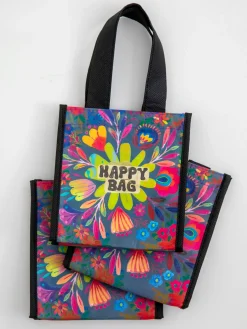 Small Happy Bag, Set of 3 - Yellow Flower