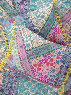 So Soft Cotton Reversible Shams, Set of 2 - Folk Flower Patchwork