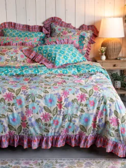 So Soft Cotton Reversible Duvet Cover - Retro Blooms