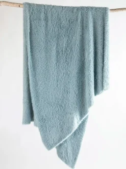 Softest Ever Eyelash Throw Blanket - Light Blue