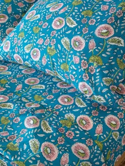 Sooo Soft Cotton Sheet Set - Blue Floral Vines