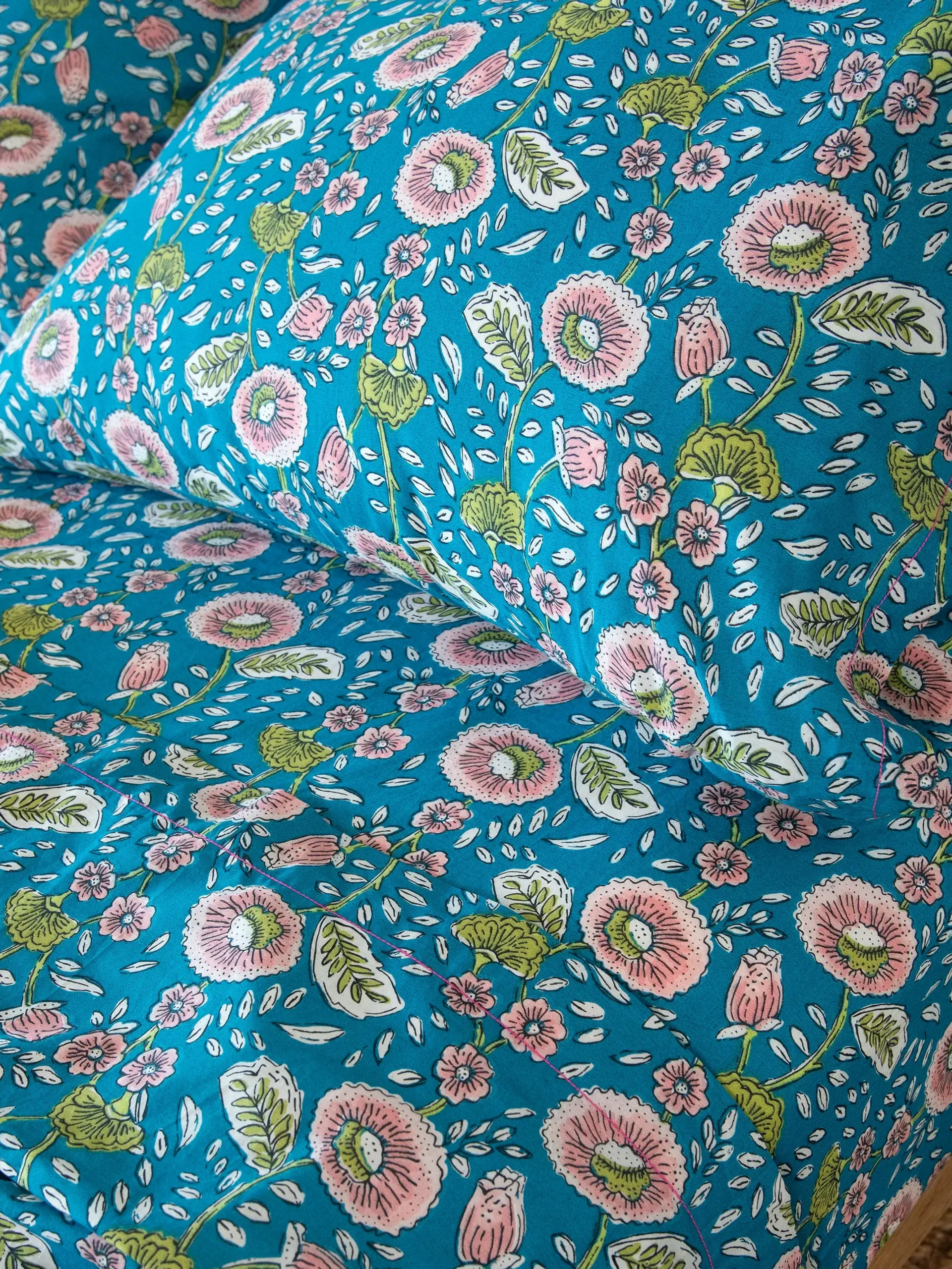 Sooo Soft Cotton Sheet Set - Blue Floral Vines