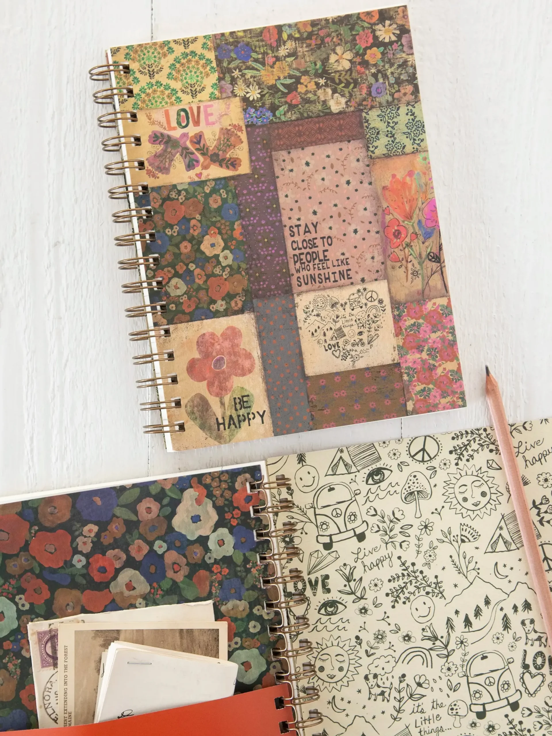 Spiral Notebook - Patchwork Chirps