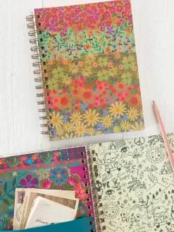 Spiral Notebook - Wildflower Border