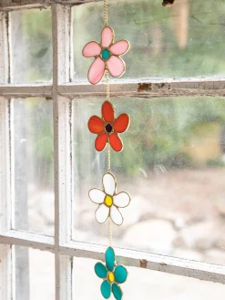 Stained Glass Mobile - Daisies