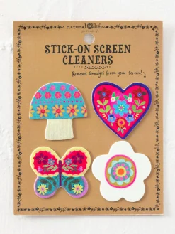 Stick-On Screen Cleaner, Set of 4 - Mushroom