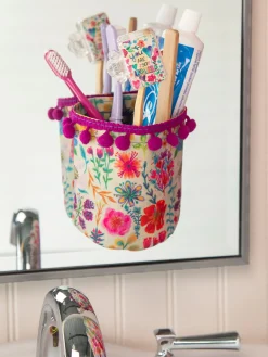 Suction Mounted Toothbrush Holder - Rainbow Garden Cream