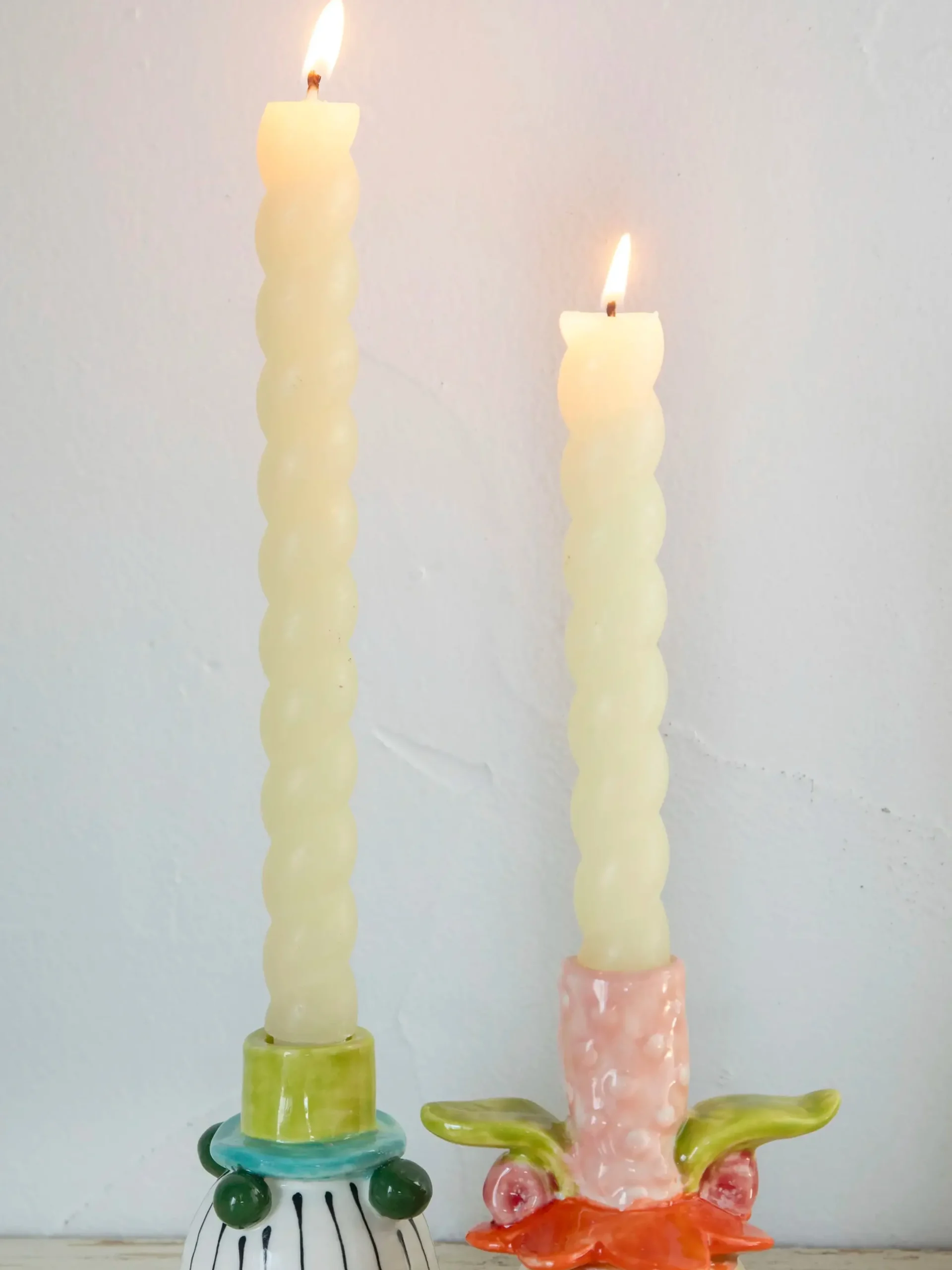 Taper Candles, Set of 2 - Cream