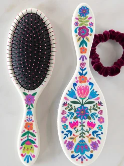 Wet / Dry Detangling Hairbrush - Cream