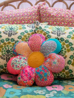 Whimsy Patchwork Pillow - Flower