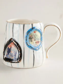 Whimsy Window Mug - Black Stripes