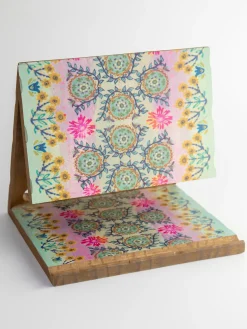 Wooden Book Rest - Light Turquoise Mandala
