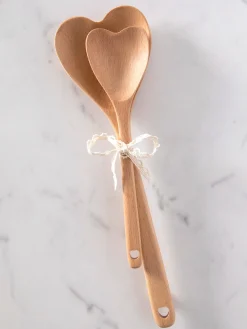 Wooden Spoons, Set of 2 - Heart