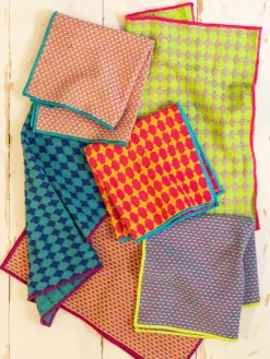 Woven Dish Cloth Napkins, Set of 6 - Multi