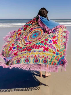 XL Shabana Beach Towel - Cream Mandala